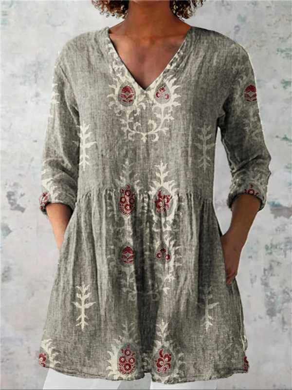 Female Creative Fish Pattern Vacation Style Dress