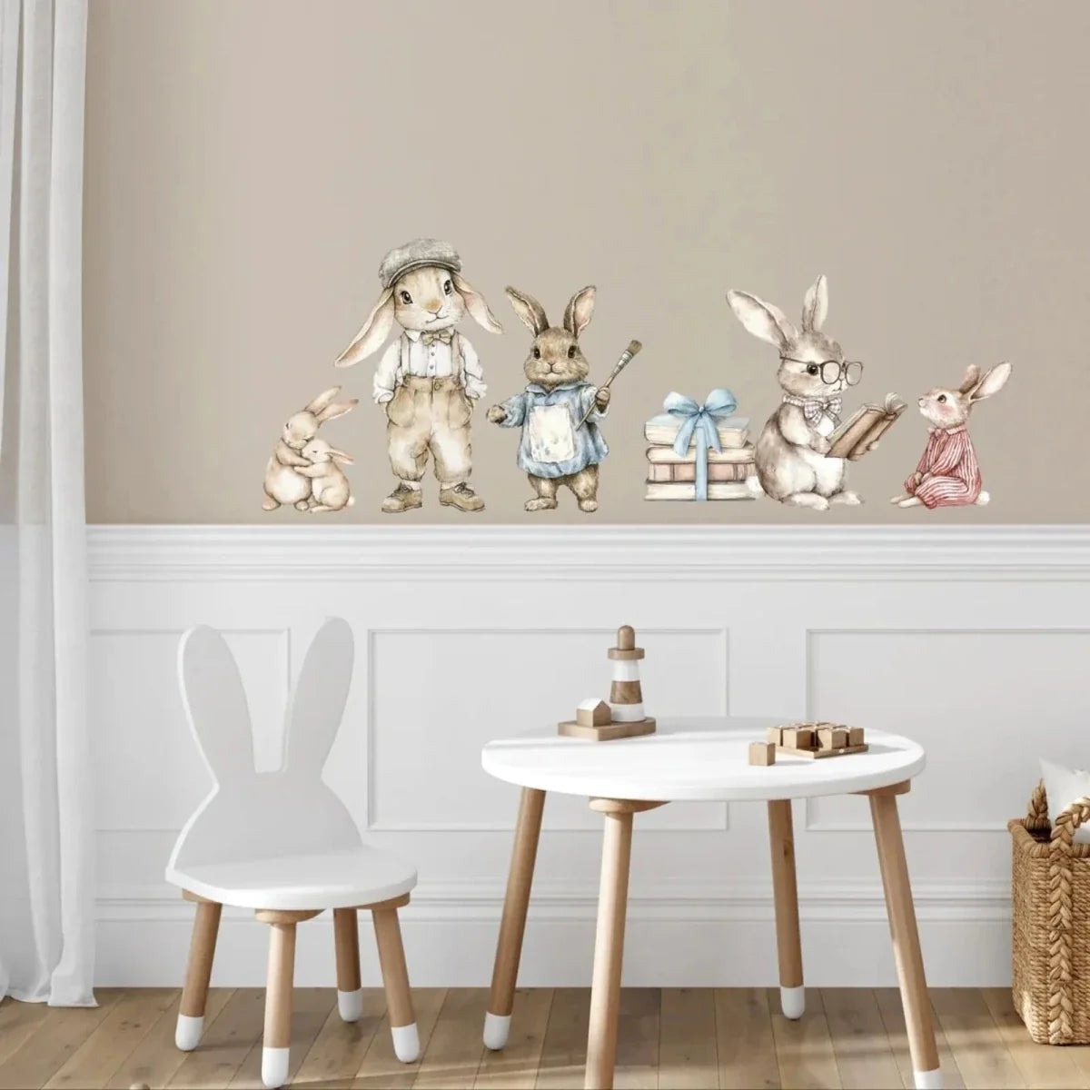 Live Vida Rabbit Wall Sticker Set - Blue