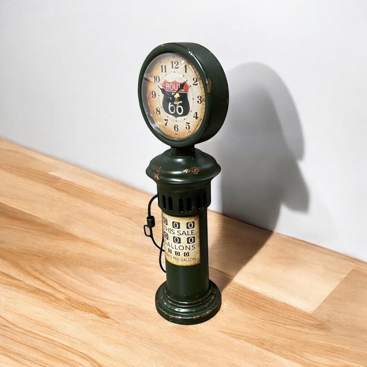 37CM TABLE CLOCK - Gasoline Pump Design