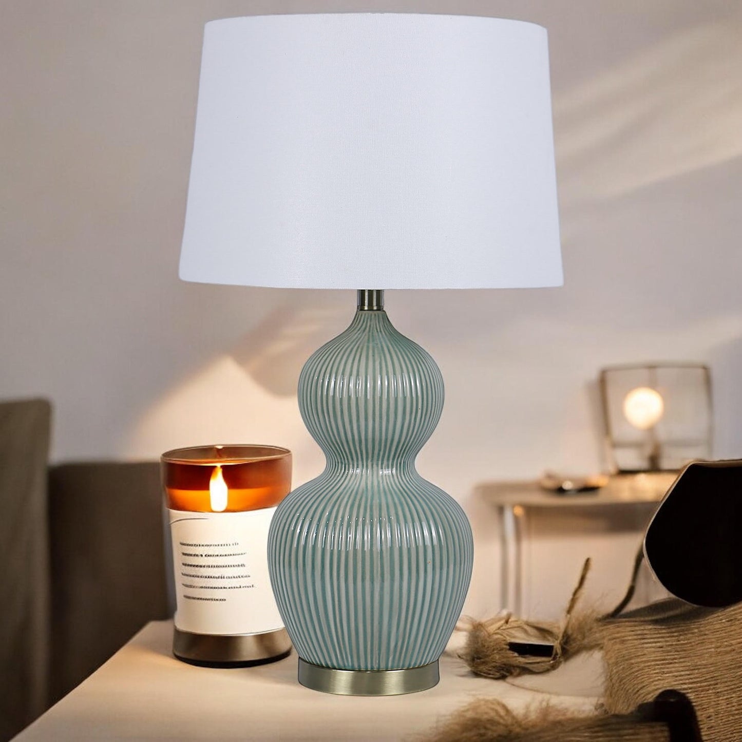 39CM LAMP AND SHADE