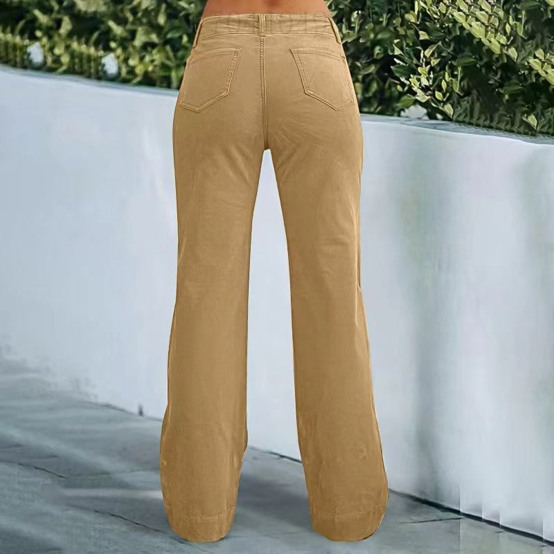 Lightweight Sports Pants Zipper Pocket Exercise Workout Pants