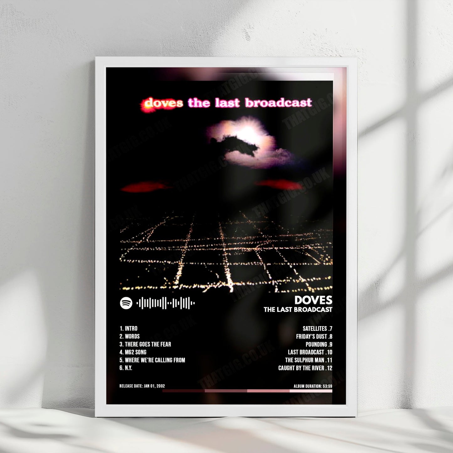 Doves "The Last Broadcast" Album Cover Poster - with Complete Tracklist