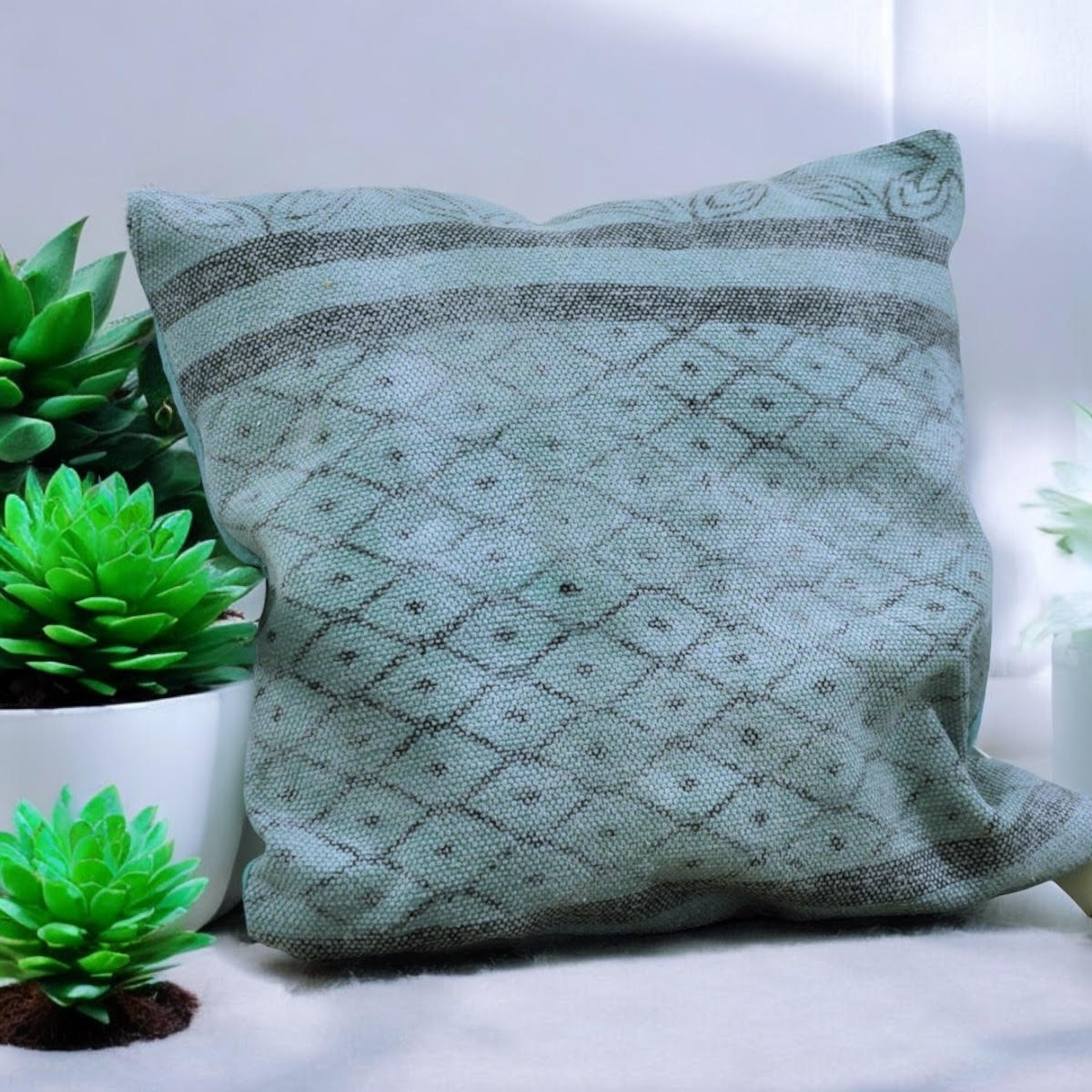 50CM STONE WASHED DURRY CUSHION COVER ONLY