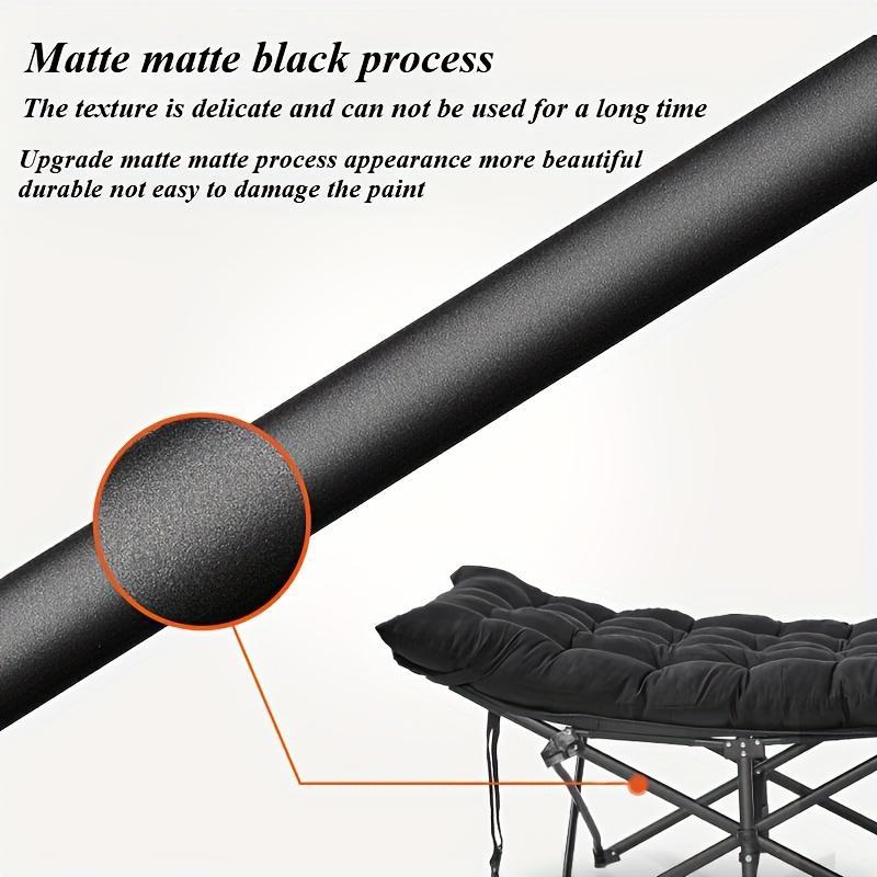 Black Heavy Duty Foldable Camp Cot With Storage Bag - Portable For Travel, Home Office & RV Trips