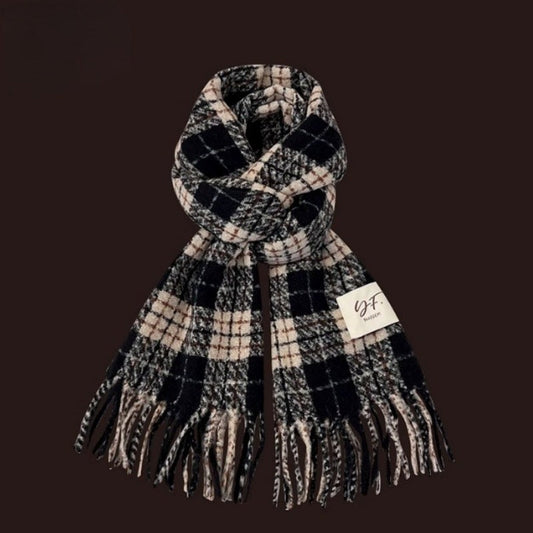 All-match Plaid Imitation Cashmere Women's Warm Scarf