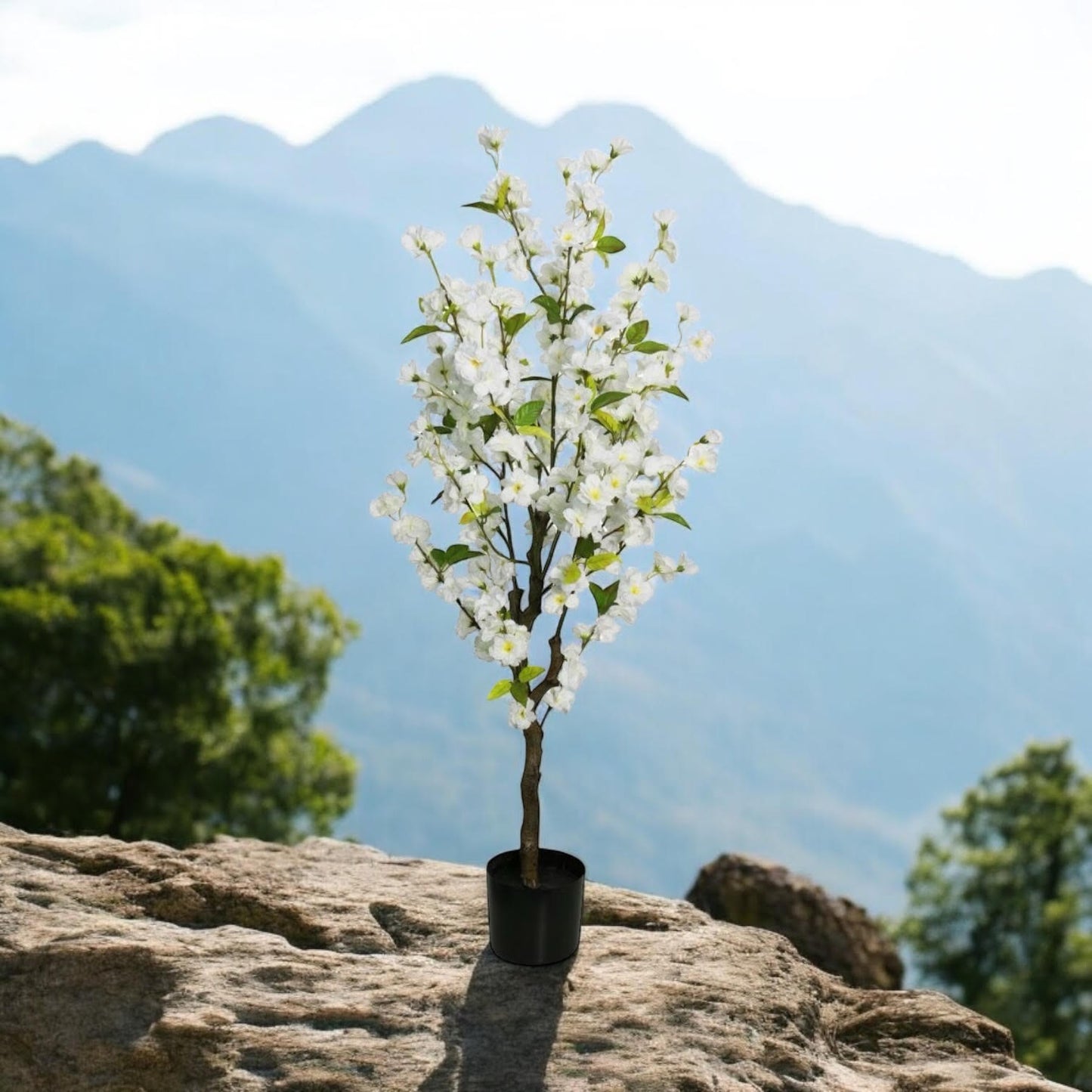 120CM ARTIFICIAL CHERRY TREE (WHITE)