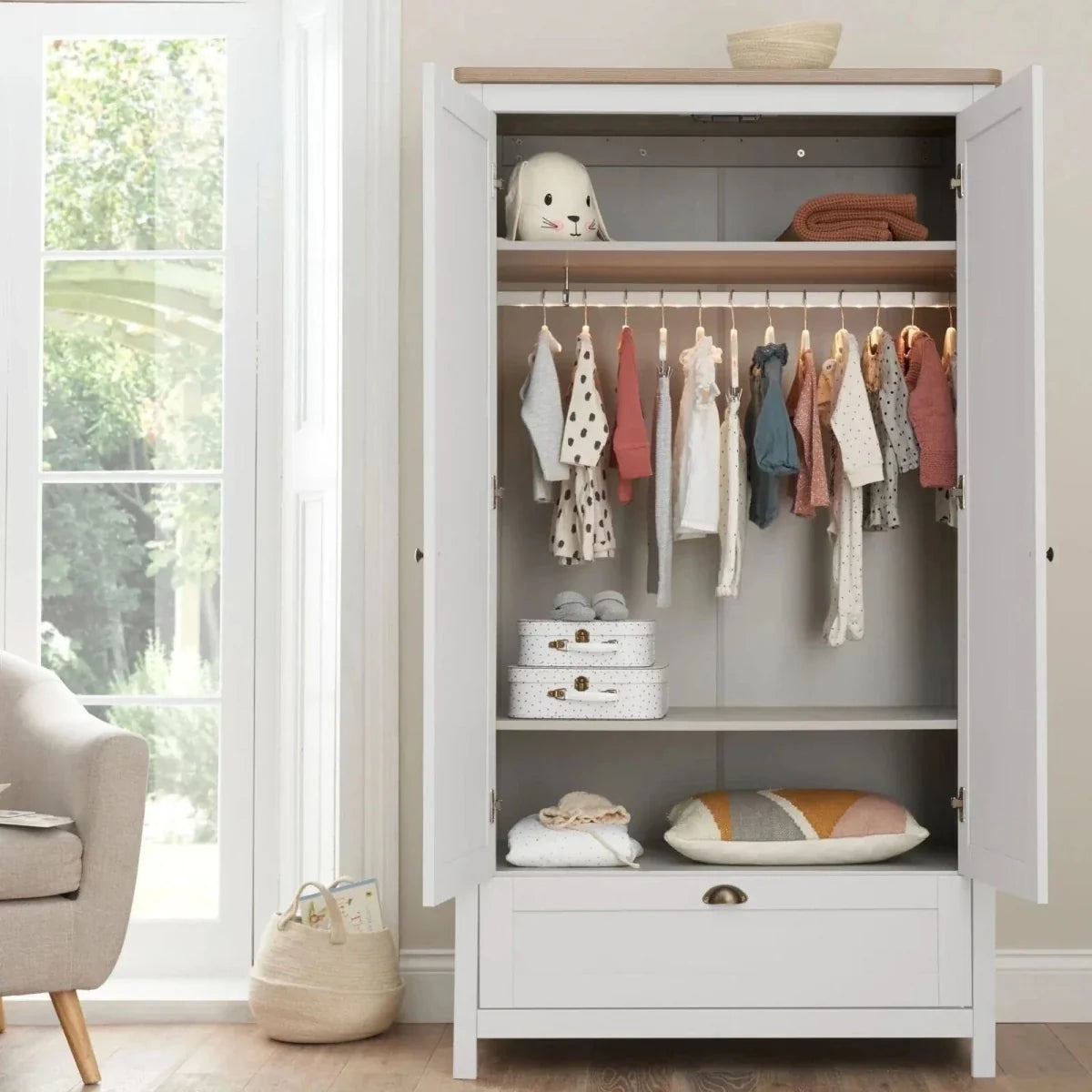 Tutti Bambini Verona 3 pcs Room Set - White/Oak