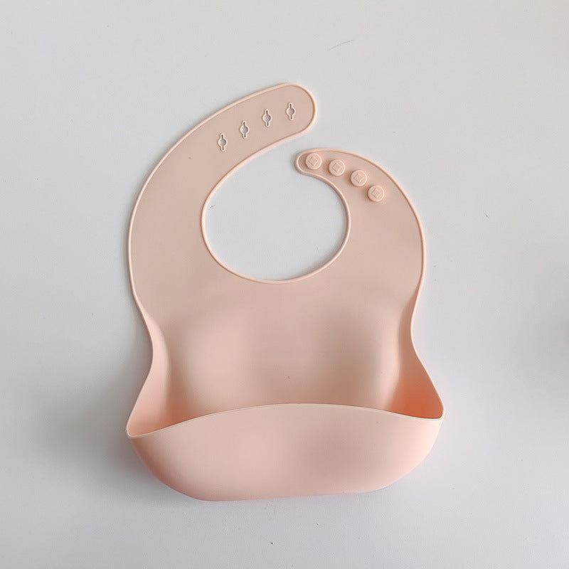 Silicone Baby Bib with Pocket - BPA-Free Waterproof Feeding Bib