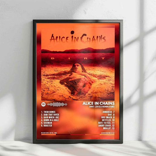 Alice in Chains "Dirt" Album Cover Poster - with Complete Tracklist