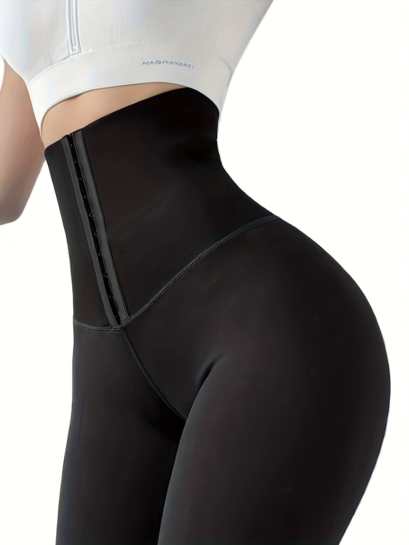 High-Waist Tummy Control Leggings - Butt Lifting Skinny Jeans for Women | Double-Breasted Button Closure