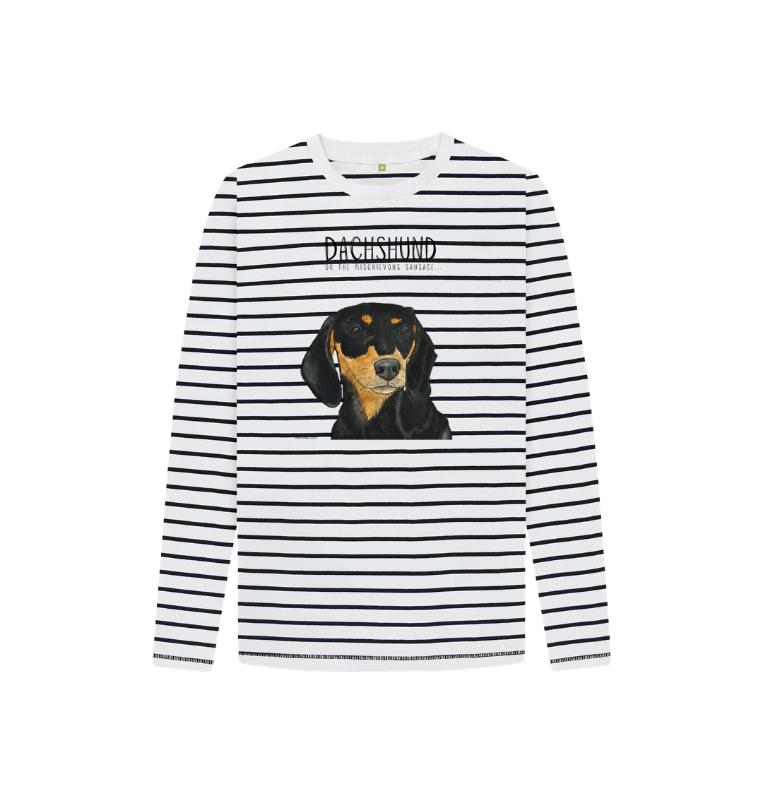 Adorable Black & Tan Dachshund Breton Stripe T-Shirt for Kids – Stylish and Ethical!