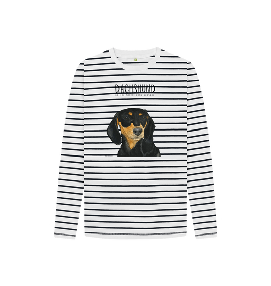 Adorable Black & Tan Dachshund Breton Stripe T-Shirt for Kids – Stylish and Ethical!