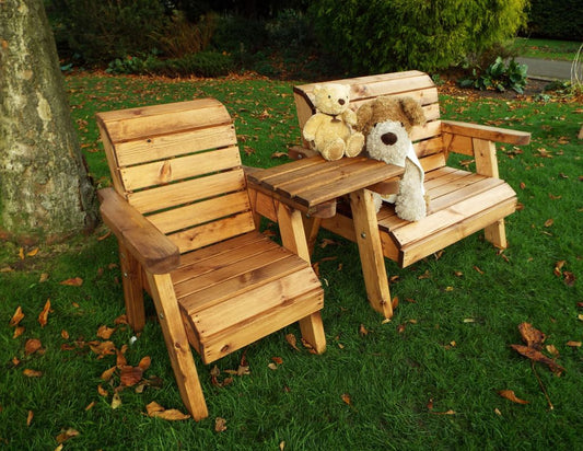 Charles Taylor Trading Little Fella's 3 Seater Companion Set_Straight Straight Brown