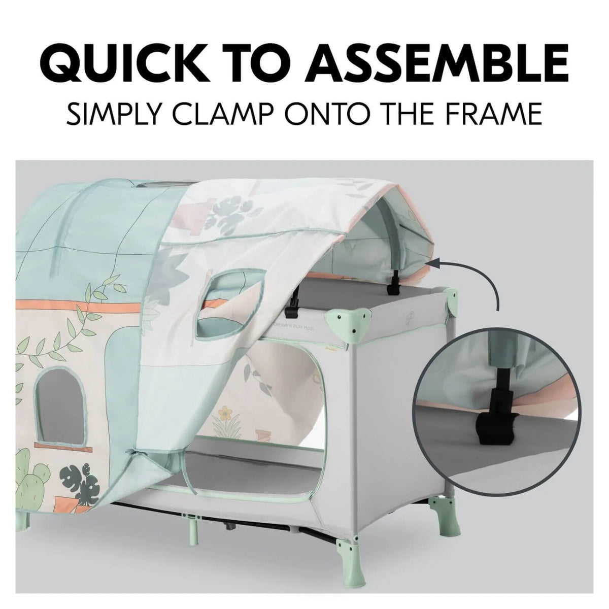 Hauck Travel Cot Cover - Plants