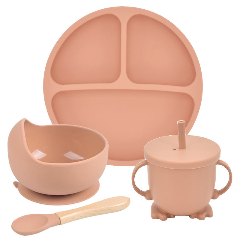 OtterPot Silicone Suction Cup Dinner Plate – Baby & Children’s Divided Plate Set, Non-Slip Design, Easy-to-Clean | Essential Feeding Tableware for Toddlers & Kids