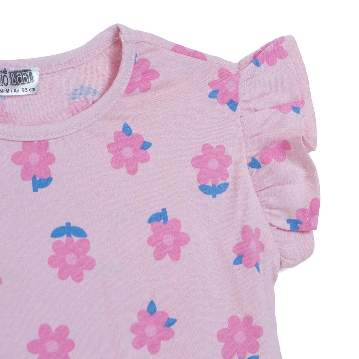 HelloBaby Short Sleeve Ribbed Baby Top & Leggings Set (6-9 Months to 4-5 Years)