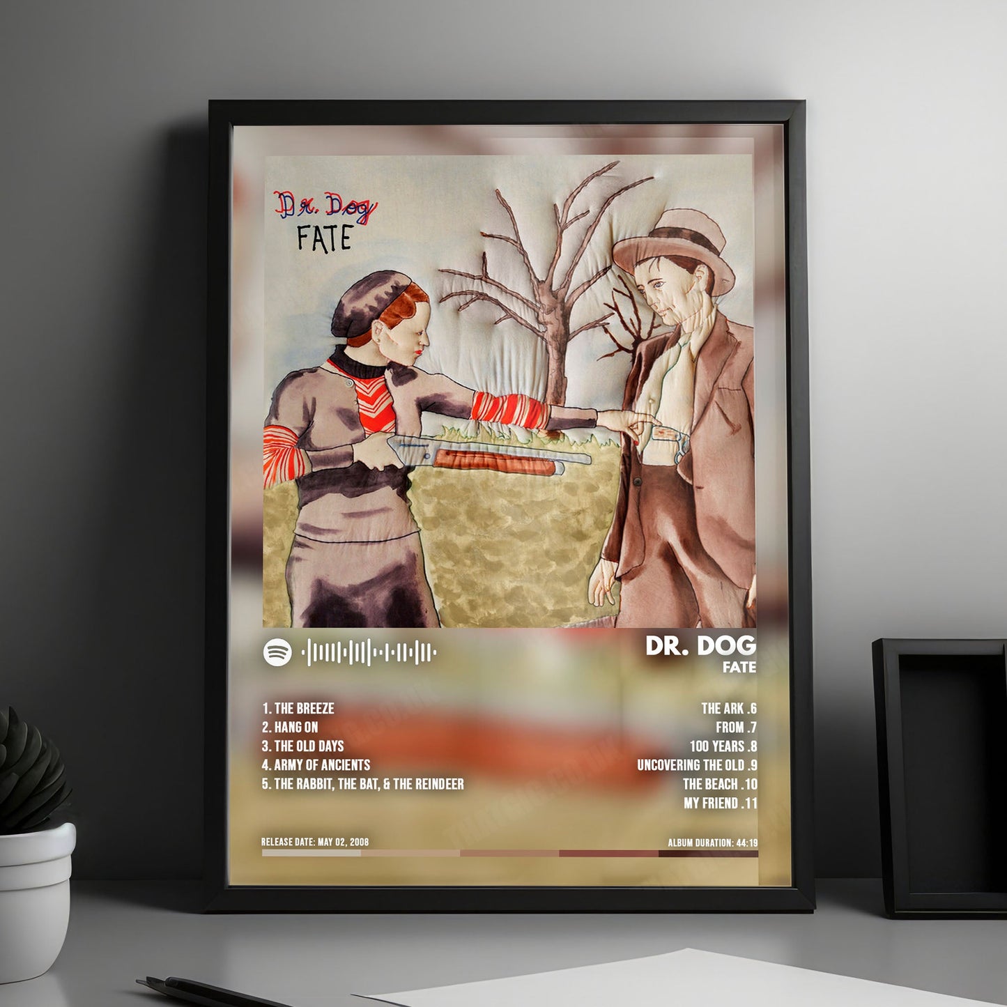Dr. Dog "Fate" Album Cover Poster - with Complete Tracklist