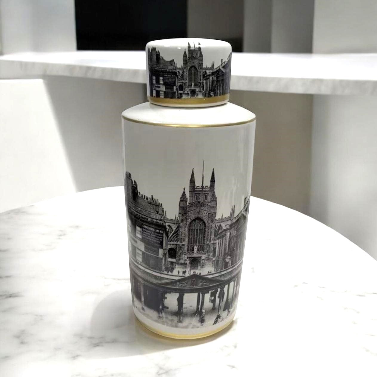 36CM CERAMIC JAR WITH LID