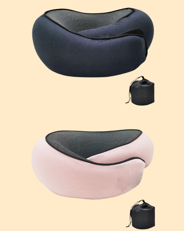 Travel Neck Pillow Non-Deformed Airplane Pillow Travel Neck Cushion Durable U-Shaped Travel Memory Cotton Nap Neck Pillow