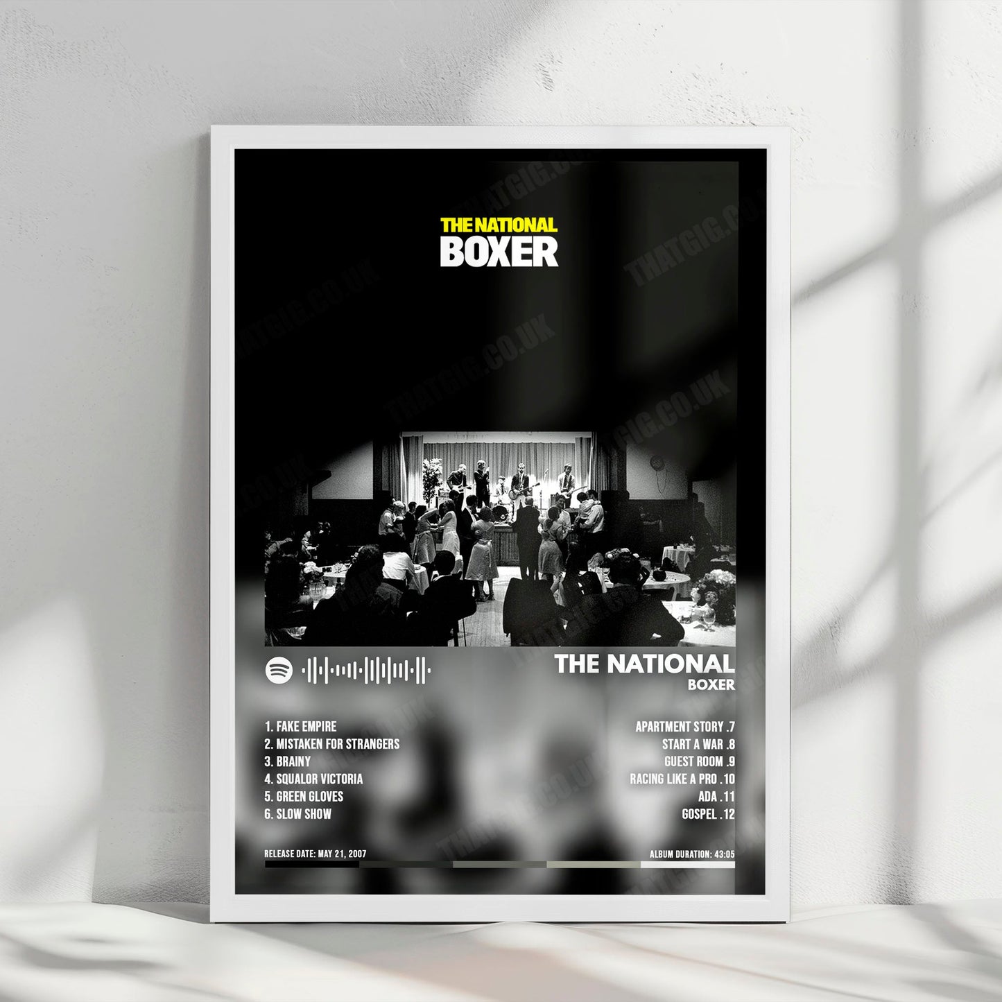 The National "Boxer  " Album Cover Poster - with Complete Tracklist