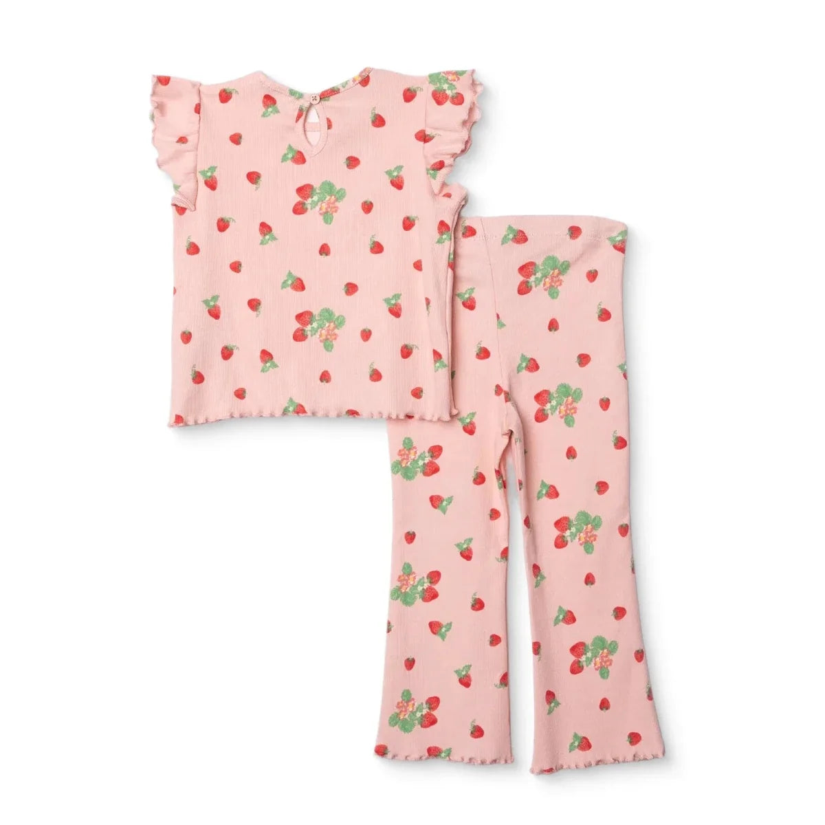 HelloBaby Short Sleeve Ribbed Baby Top & Leggings Set (6-9 Months to 4-5 Years)