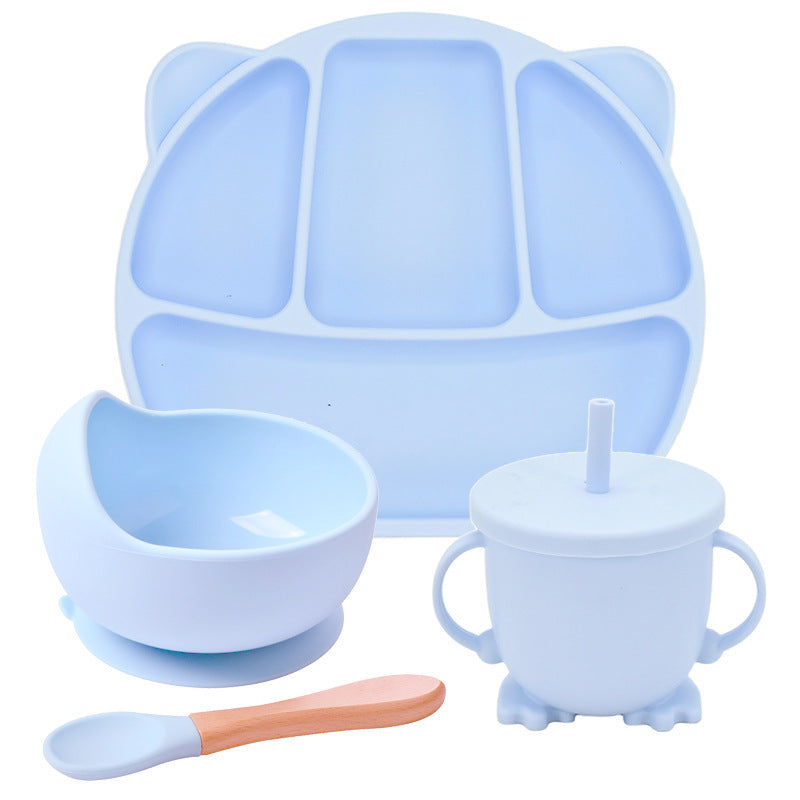OtterPot Silicone Suction Cup Dinner Plate – Baby & Children’s Divided Plate Set, Non-Slip Design, Easy-to-Clean | Essential Feeding Tableware for Toddlers & Kids