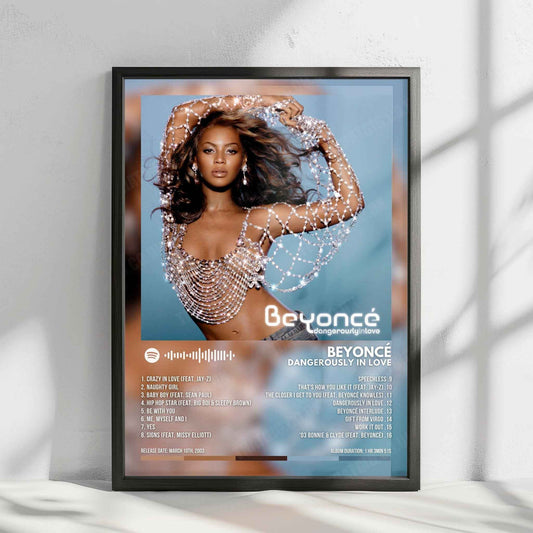 Beyoncé "Dangerously In Love" Album Cover Poster - with Complete Tracklist