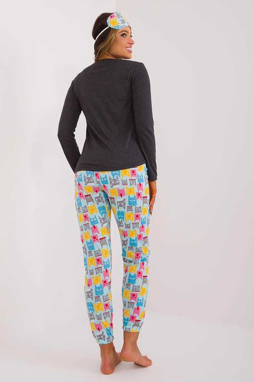 Factory blouse, pants, blindfold and hair elastic women's pajamas