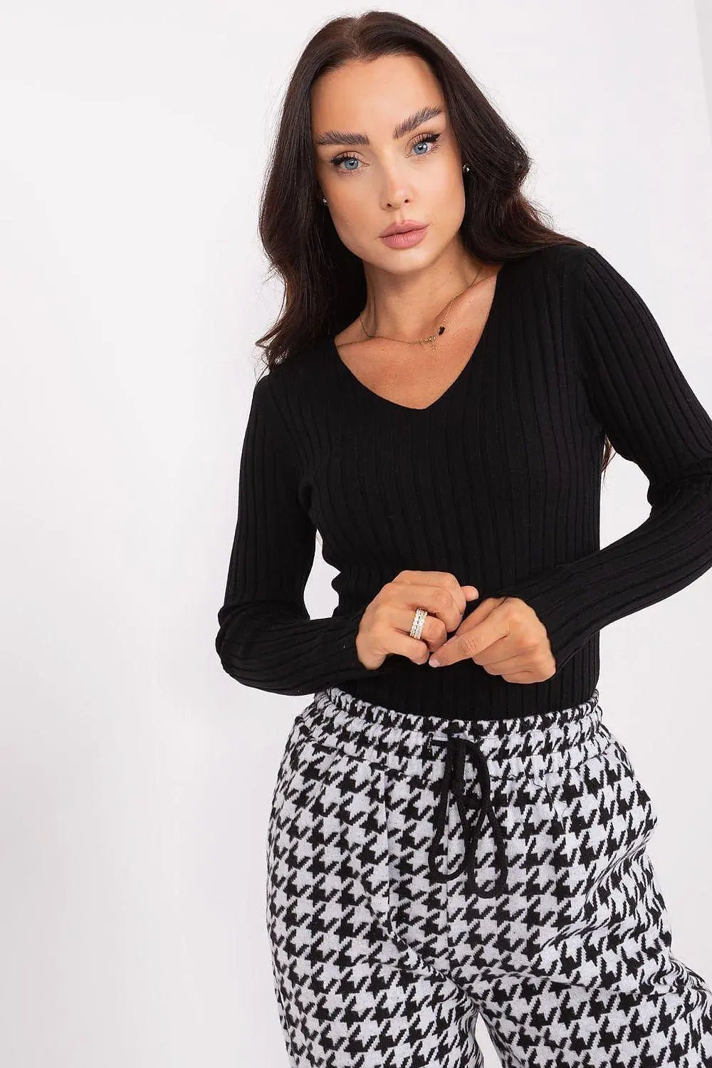 Factory Price ribbed womens sweater