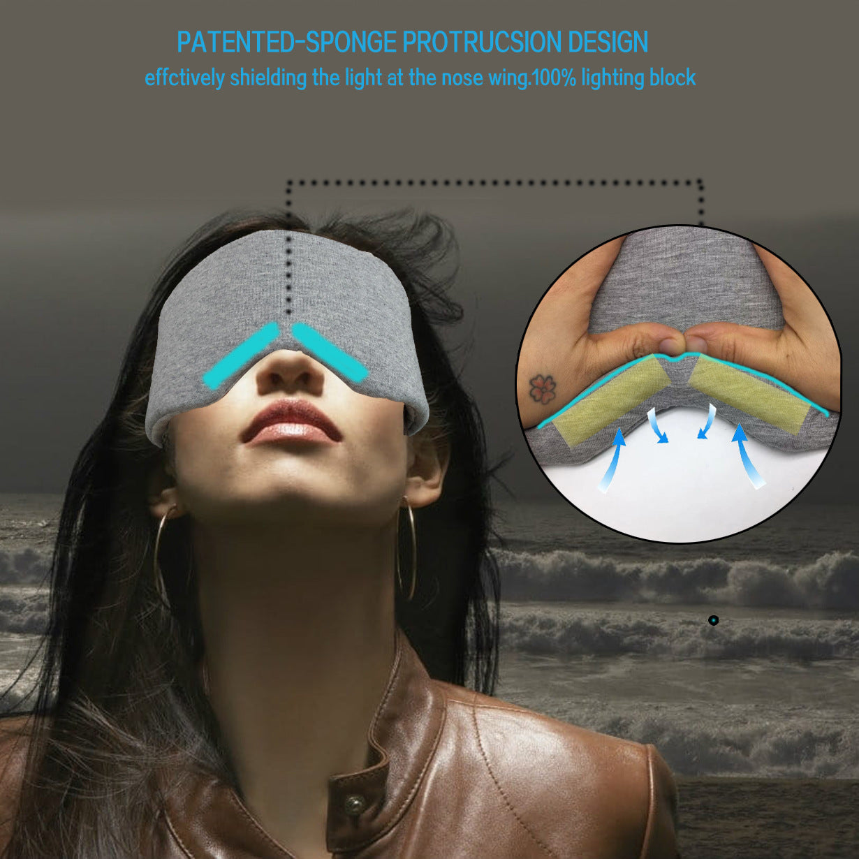 Oasiso Breathable Eye Mask Full Blackout Home & Travel for Sleep & Relaxation