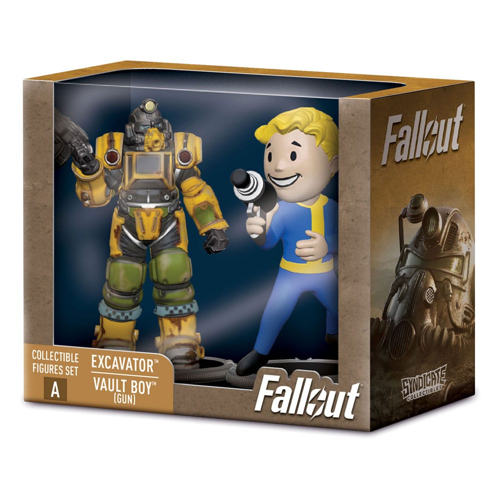 Fallout Mini Figures 2-Pack - Excavator & Vault Boy (Gun)