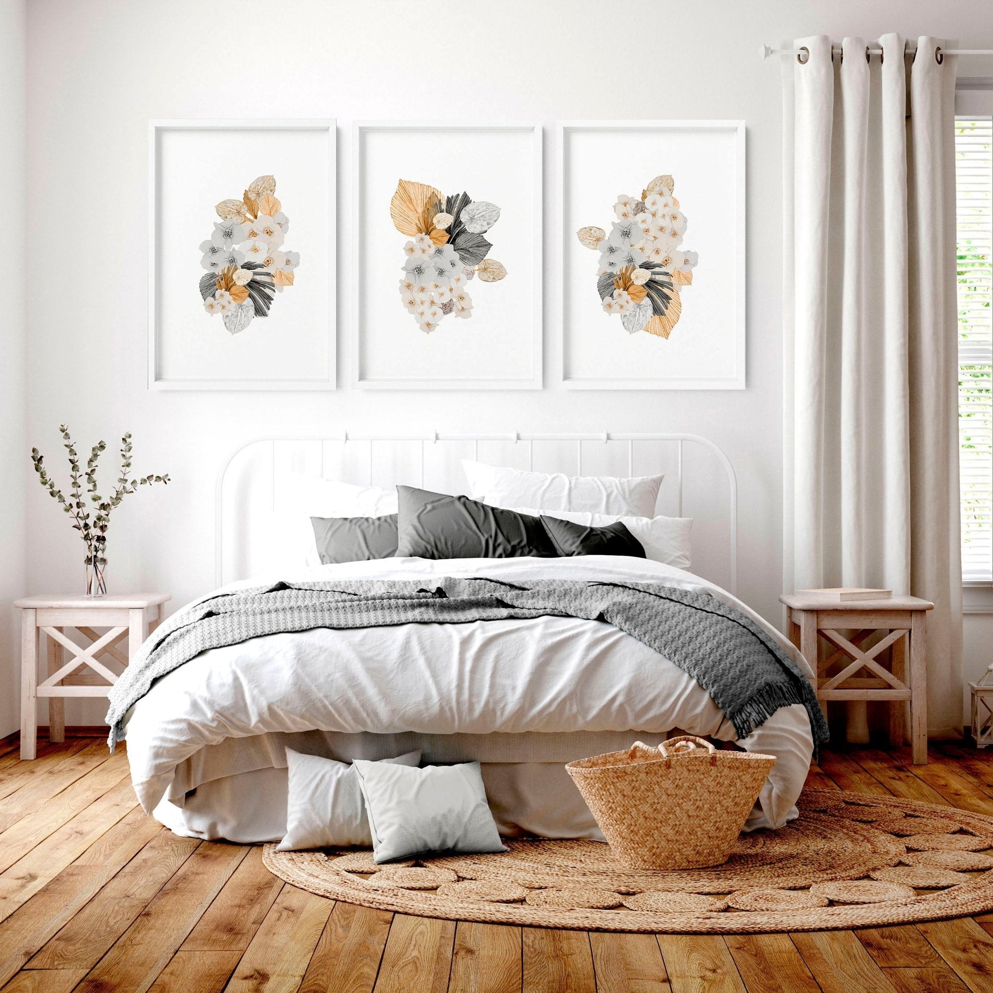 Wall pictures bedroom | set of 3 unique wall art