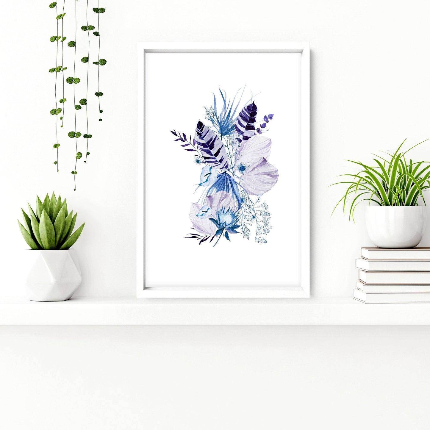 Wall art for bathroom | set of 3 Farmhouse Botanical wall art