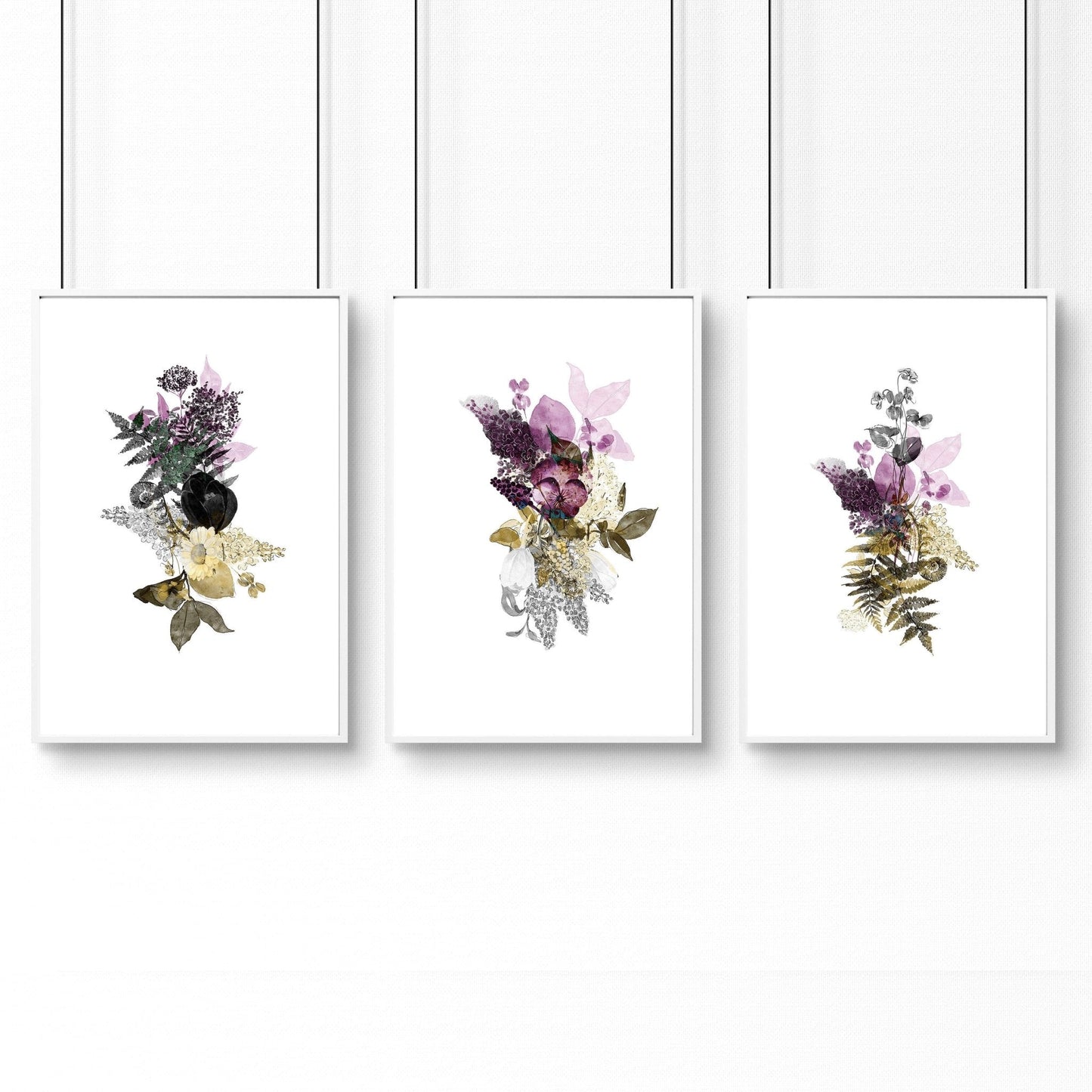 Wall pictures for bathrooms | set of 3 Farmhouse wall prints