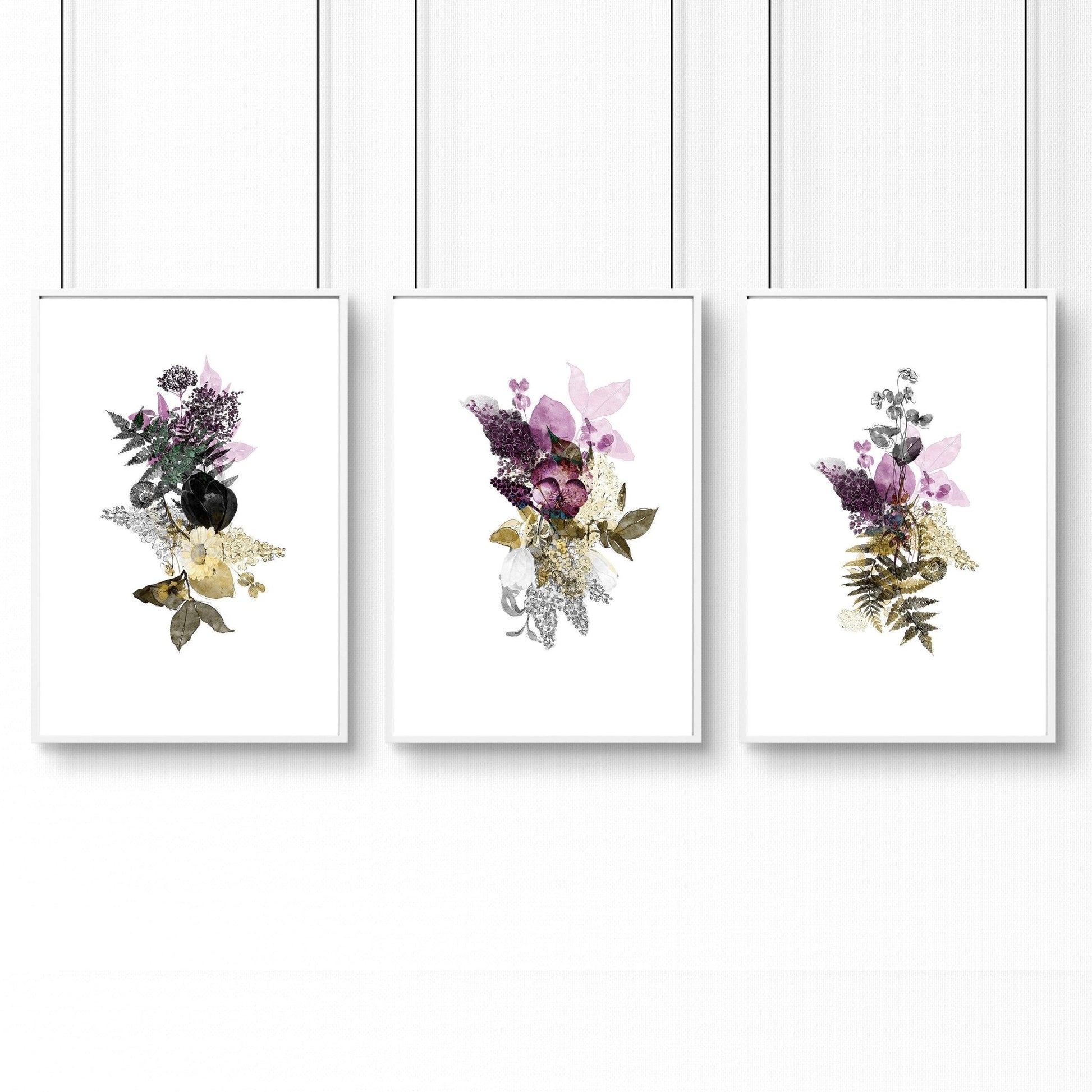 Wall pictures for bathrooms | set of 3 Farmhouse wall prints