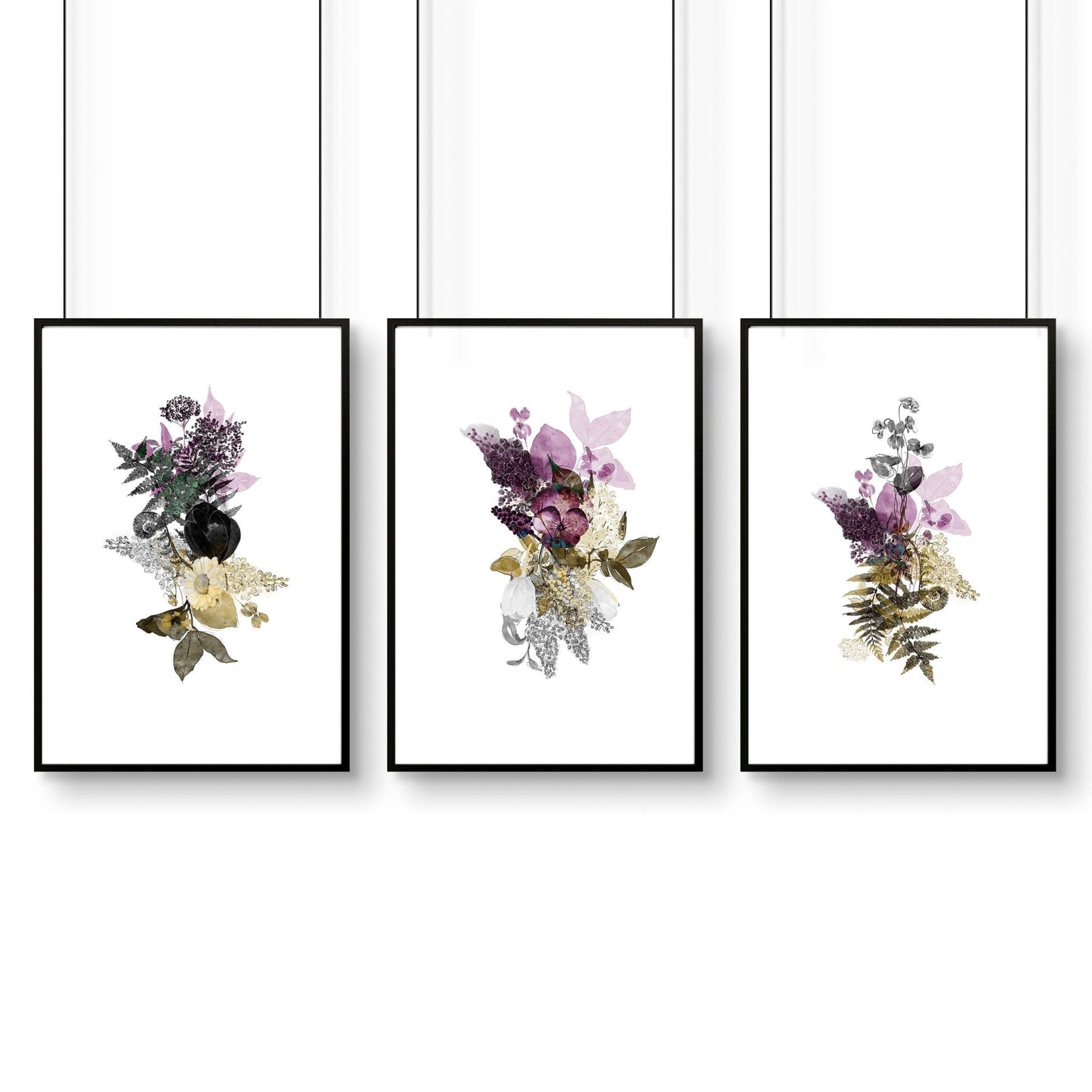 Wall pictures for bathrooms | set of 3 Farmhouse wall prints