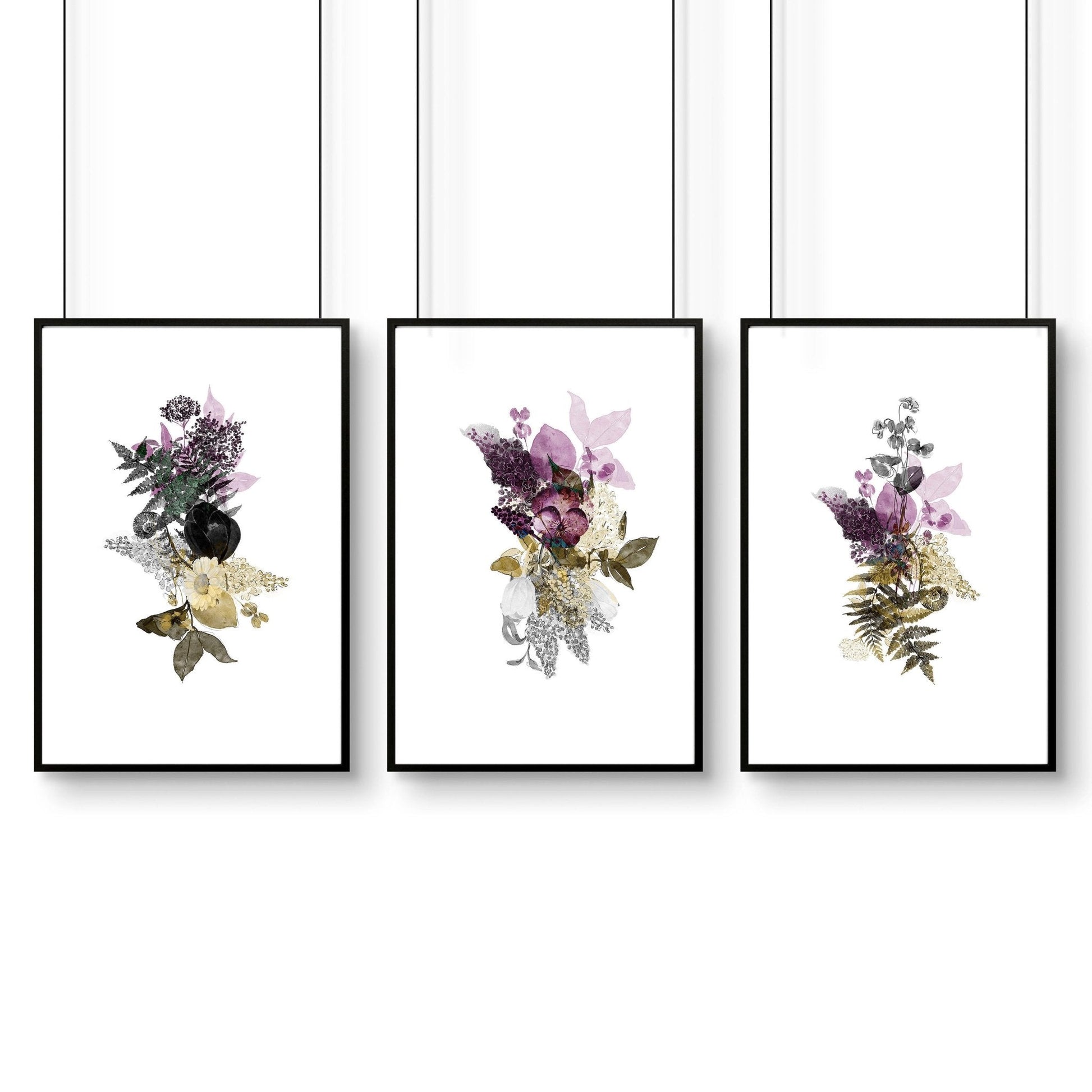 Wall pictures for bathrooms | set of 3 Farmhouse wall prints