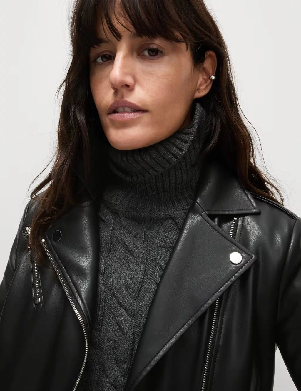 Faux Leather Biker Jacket