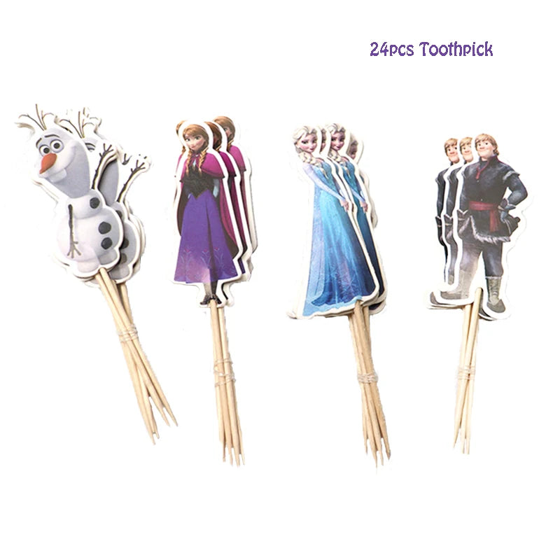 Frozen Anna Elsa Party Supplies – Disposable Plates Cups Napkins Balloons