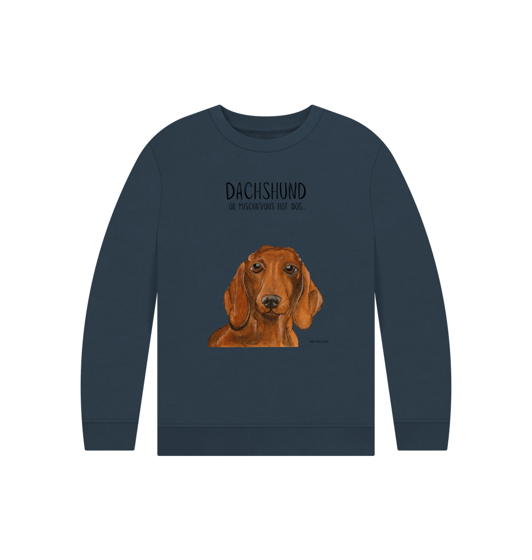 Snuggly Sausage Dog Kids' Sweatshirt – Ethically Made Cuteness!