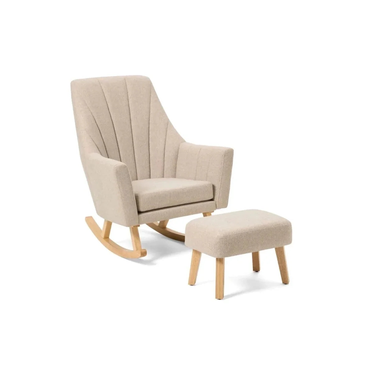 Tutti Bambini Jonah Rocking Chair & Foot Stool - Stone