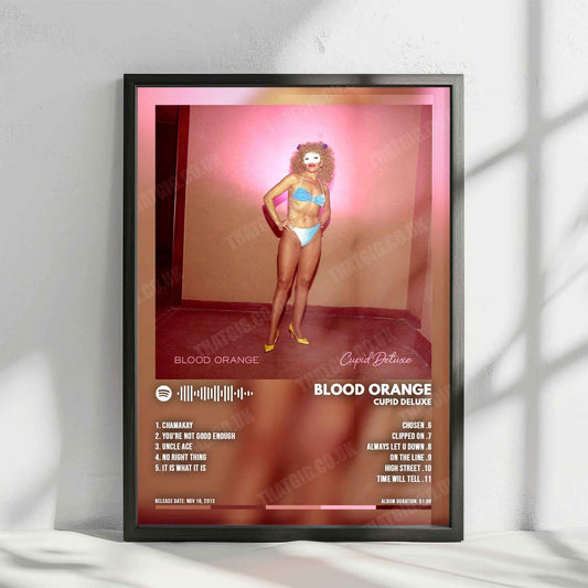 Blood Orange "Cupid Deluxe" Album Cover Poster - with Complete Tracklist