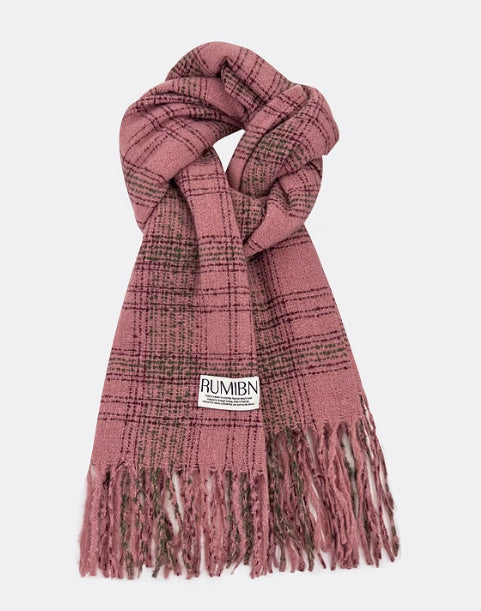 All-match Plaid Imitation Cashmere Women's Warm Scarf
