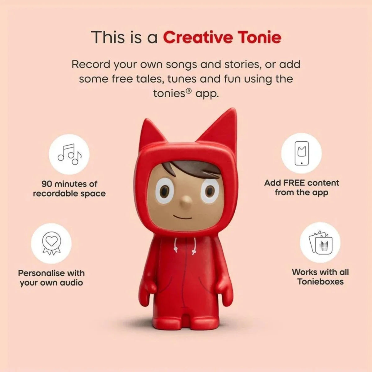 Tonies Toniebox 2 Cloud Starter Set with Creative Tonie Rubie - Sky Blue