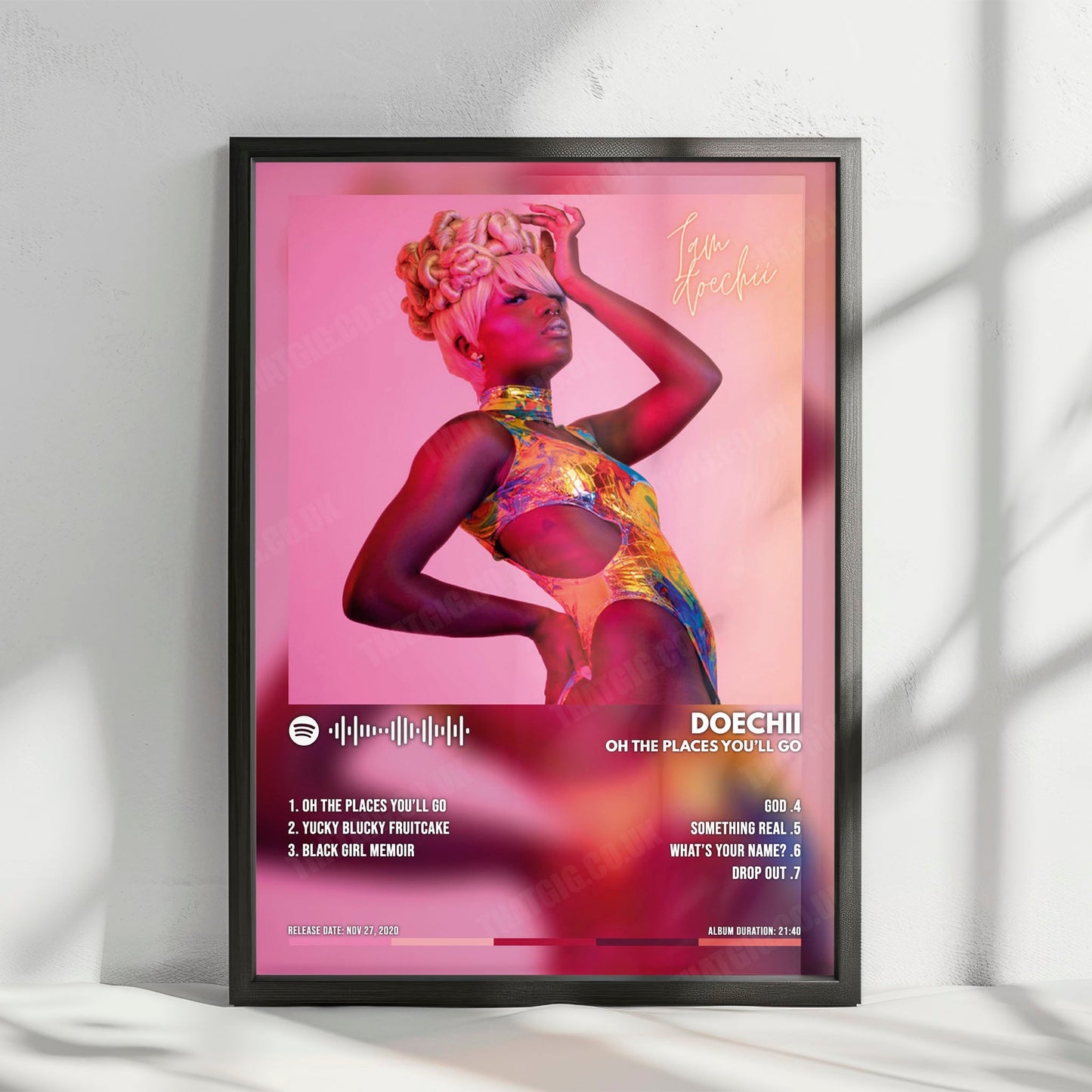 Doechii "Oh the Places You'll Go" Album Cover Poster - with Complete Tracklist