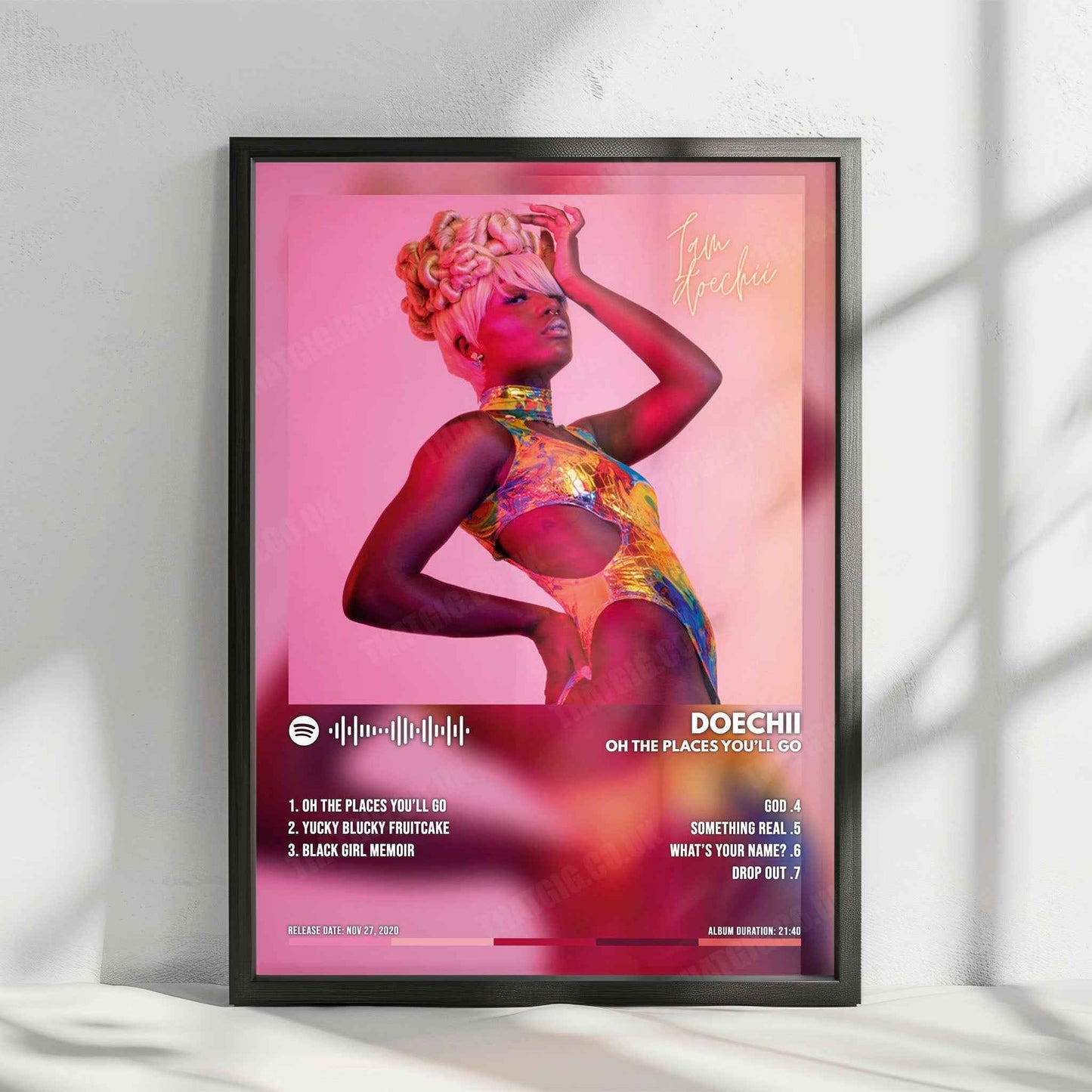 Doechii "Oh the Places You'll Go" Album Cover Poster - with Complete Tracklist