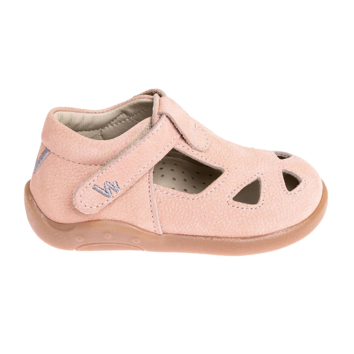 BabyWalk Perforated Touch-Fastening Classic Leather Baby Sandals