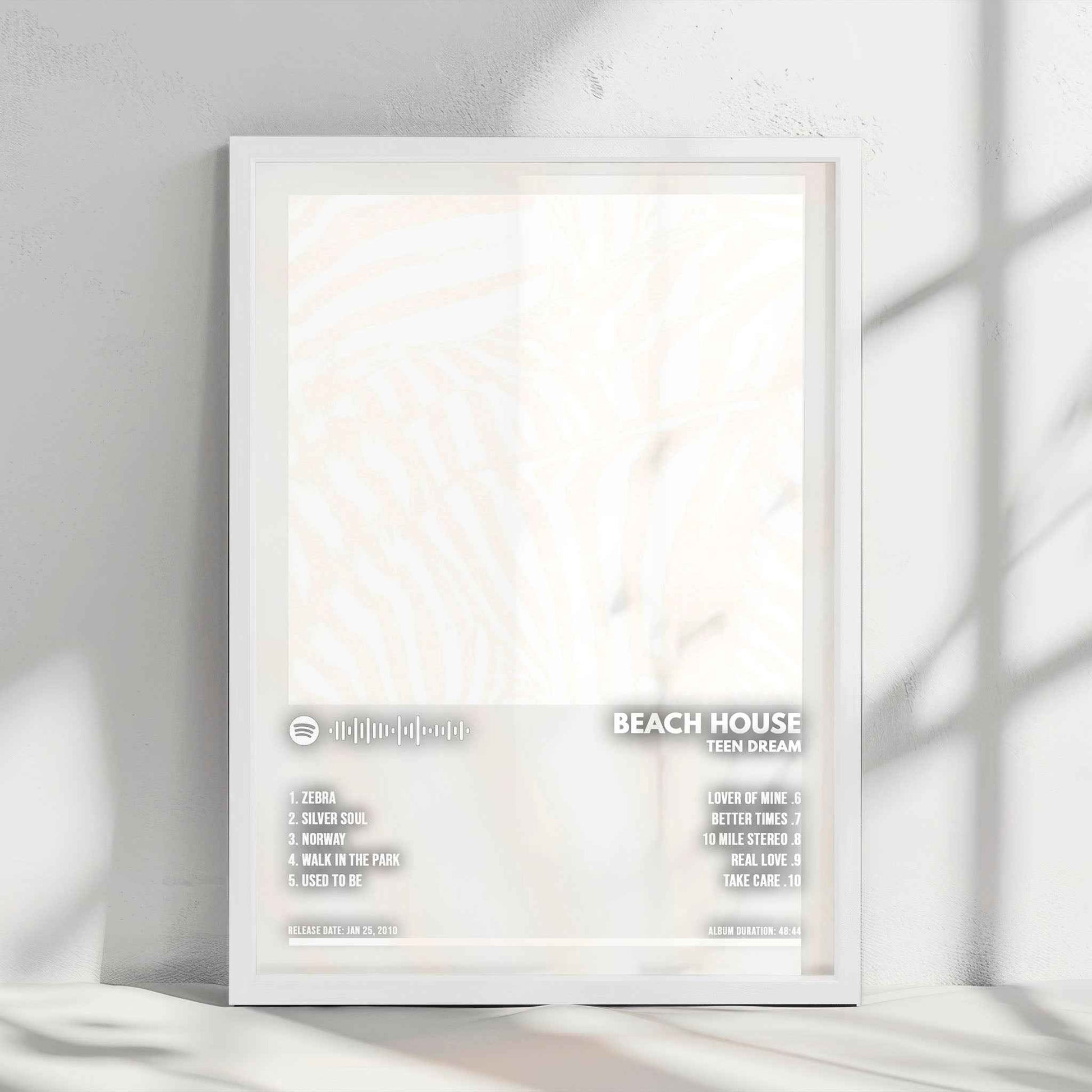 Beach House "Teen Dream" Album Cover Poster - with Complete Tracklist