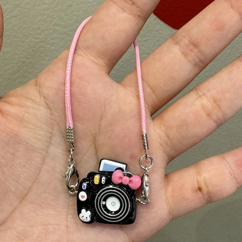 2025 New Labubu Accessories Decor Mini Cartoon Phone Case Pendant Mini Camera Labubu Diy Decor Accessories Toy Gift