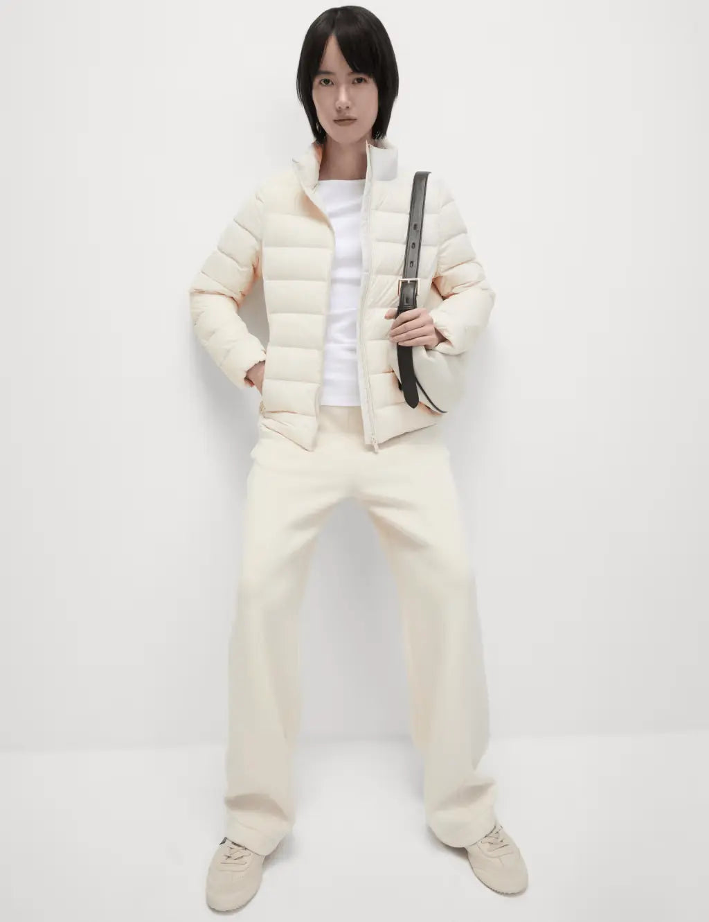 Feather & Down Quilted Packaway Puffer Jacket
